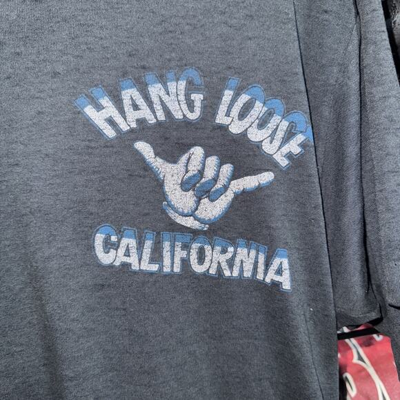 Vintage 80s Hang Loose California Surfing Shirt Size Xl - Picture 2 of 6